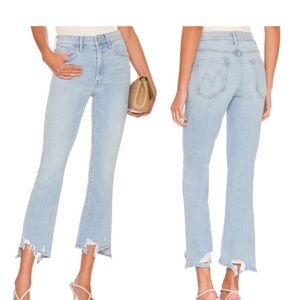 MOTHER Insider crop step fray chew size 29